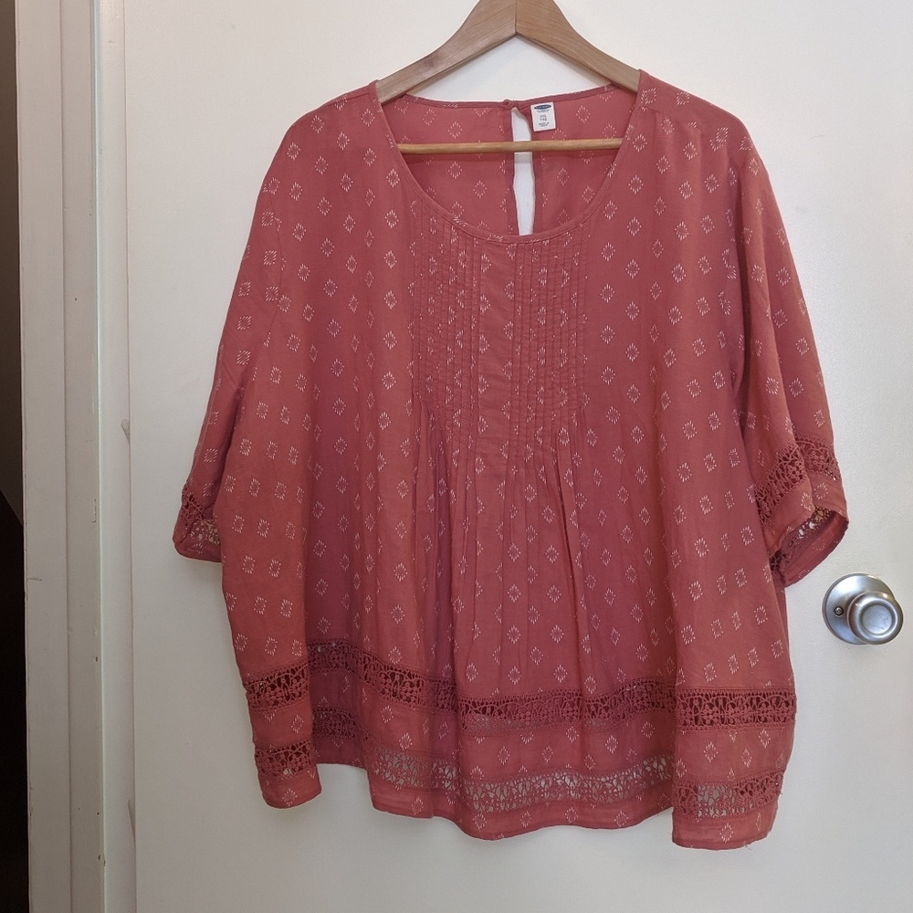 Pintuck Peasant Blouse
